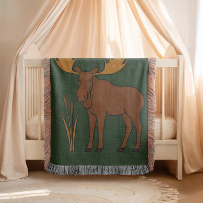 Moose Woven Blanket