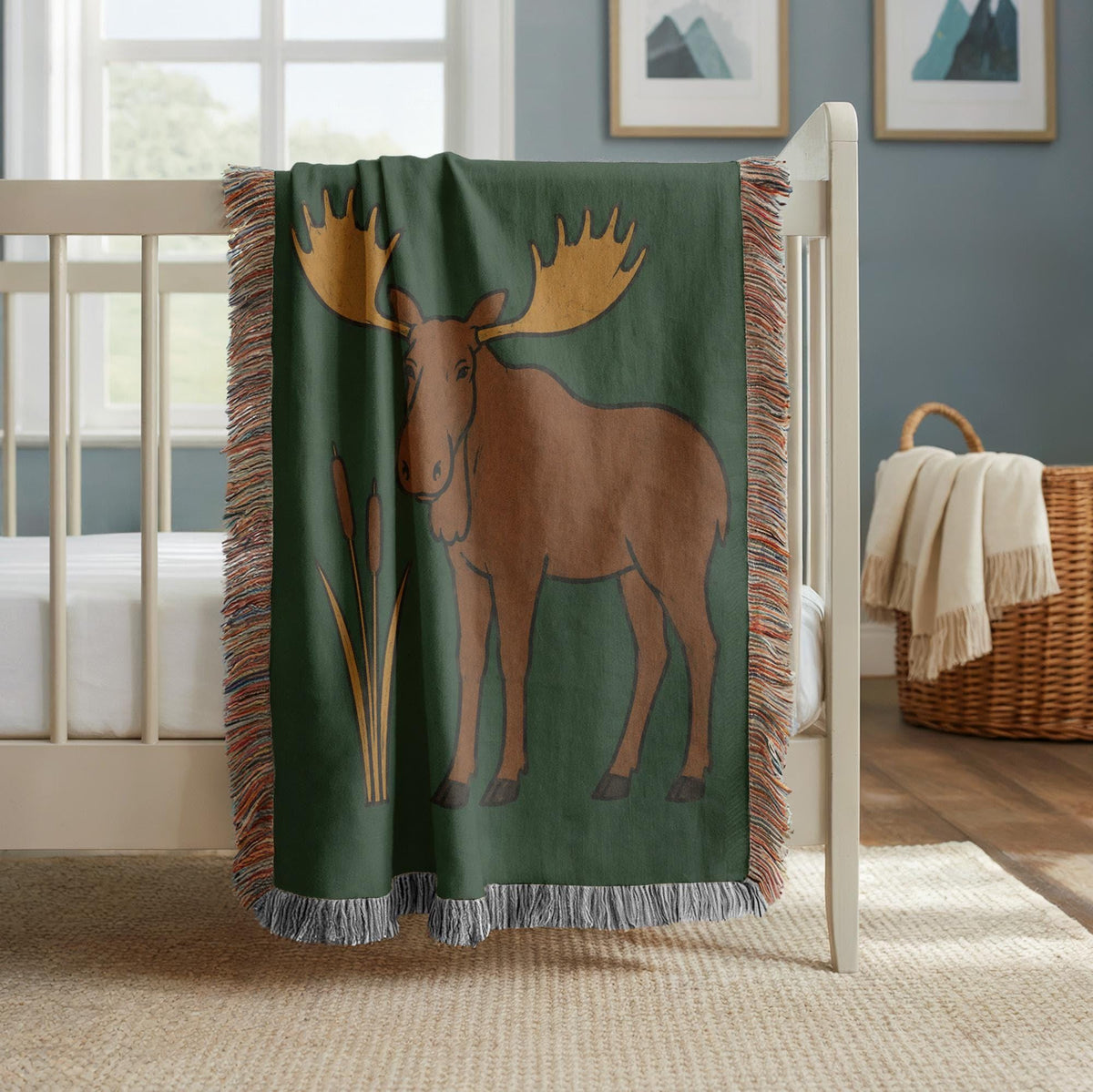 Moose Woven Blanket