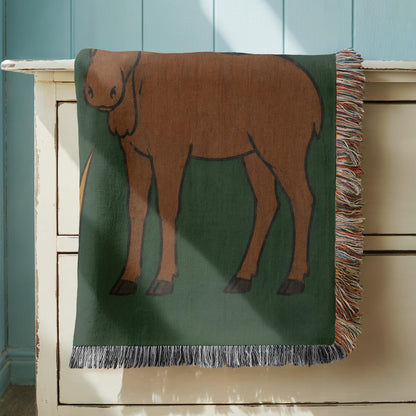 Moose Woven Blanket