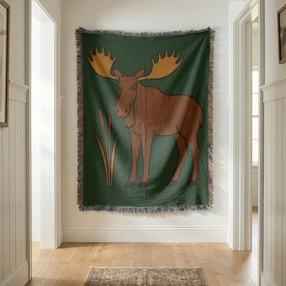 Moose Woven Blanket