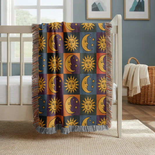 Sun and Moon Woven Blanket