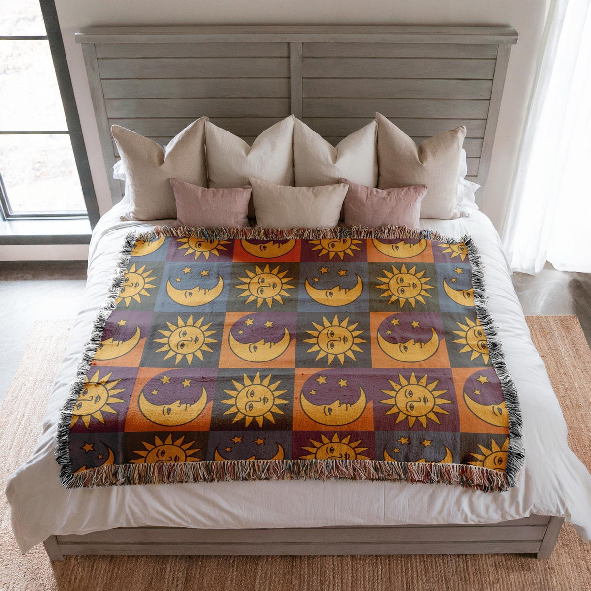 Sun and Moon Woven Blanket