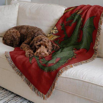 Knight Dragon Woven Blanket