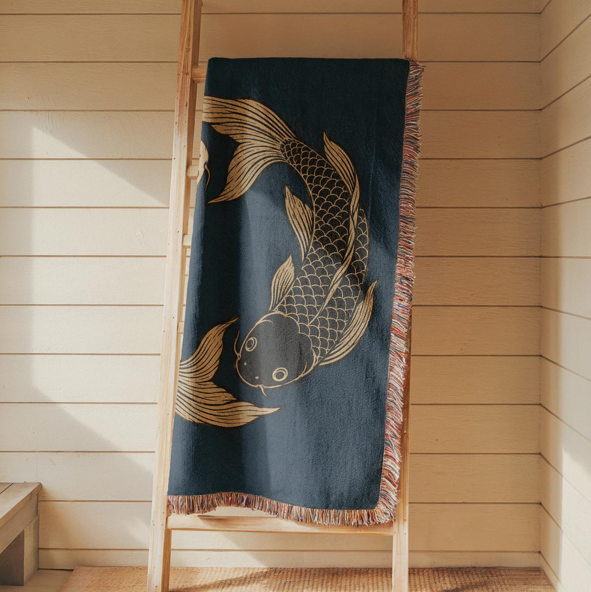 Koi Fish Woven Blanket