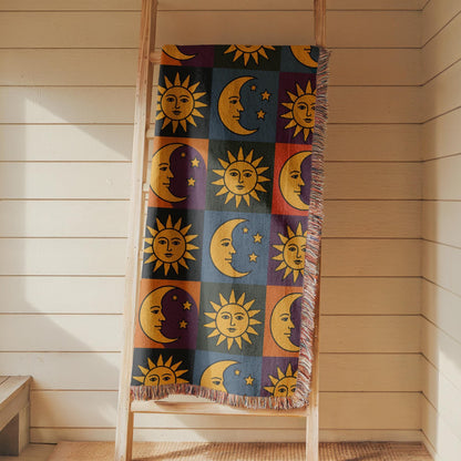 Sun and Moon Woven Blanket