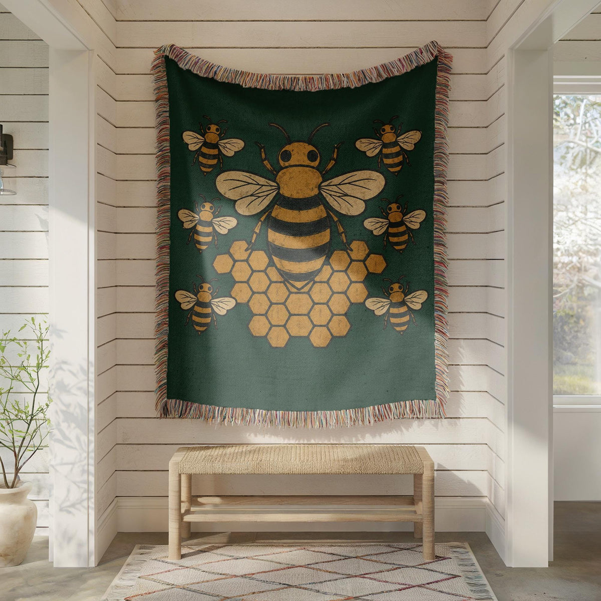 Bee Woven Blanket
