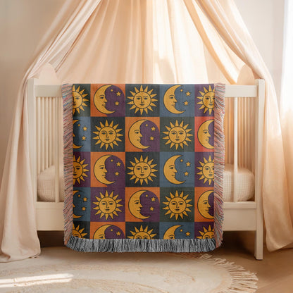Sun and Moon Woven Blanket