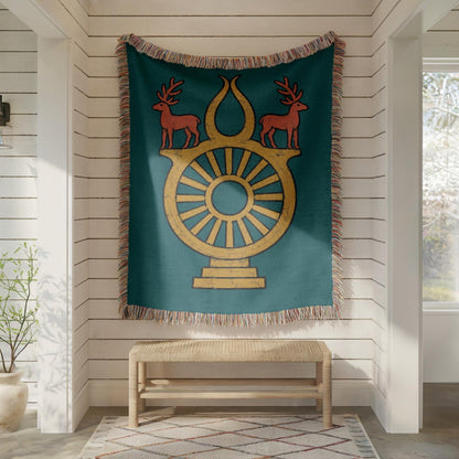 Hittite Sun Disc Woven Blanket