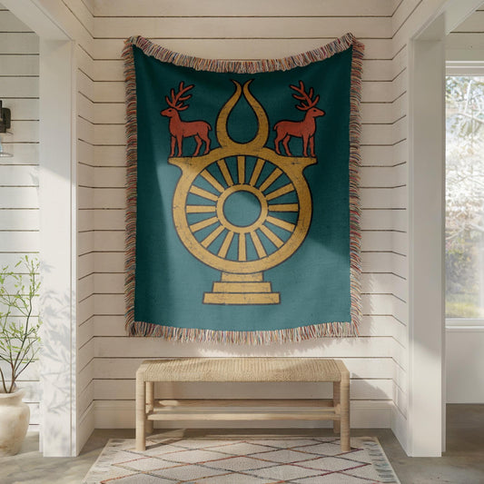 Hittite Sun Disc Woven Blanket