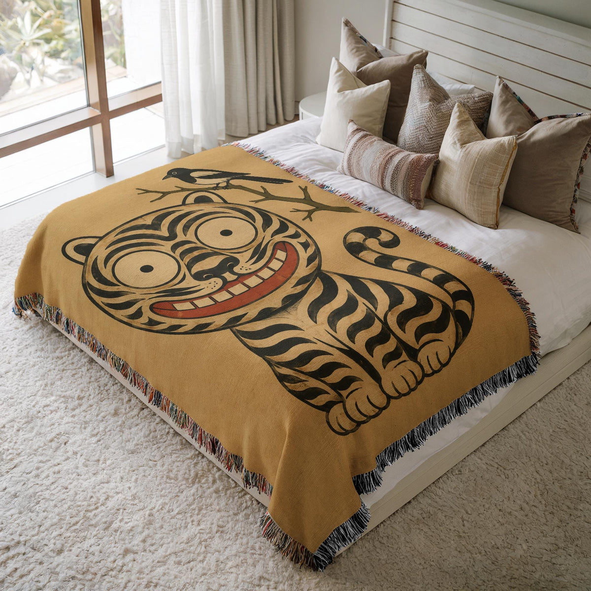 Korean Tiger Woven Blanket