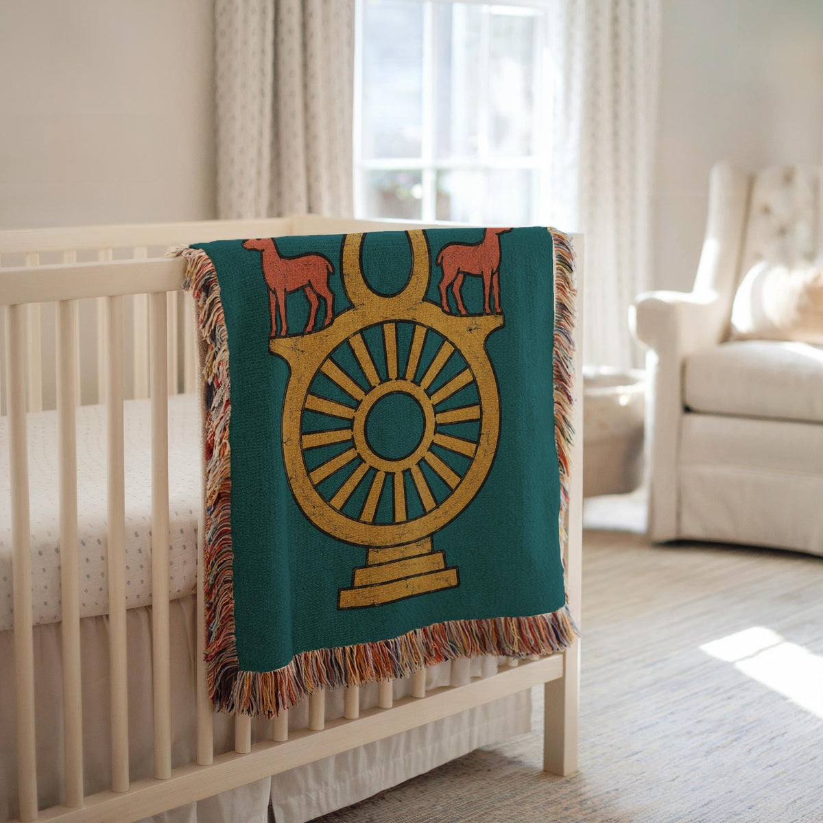 Hittite Sun Disc Woven Blanket