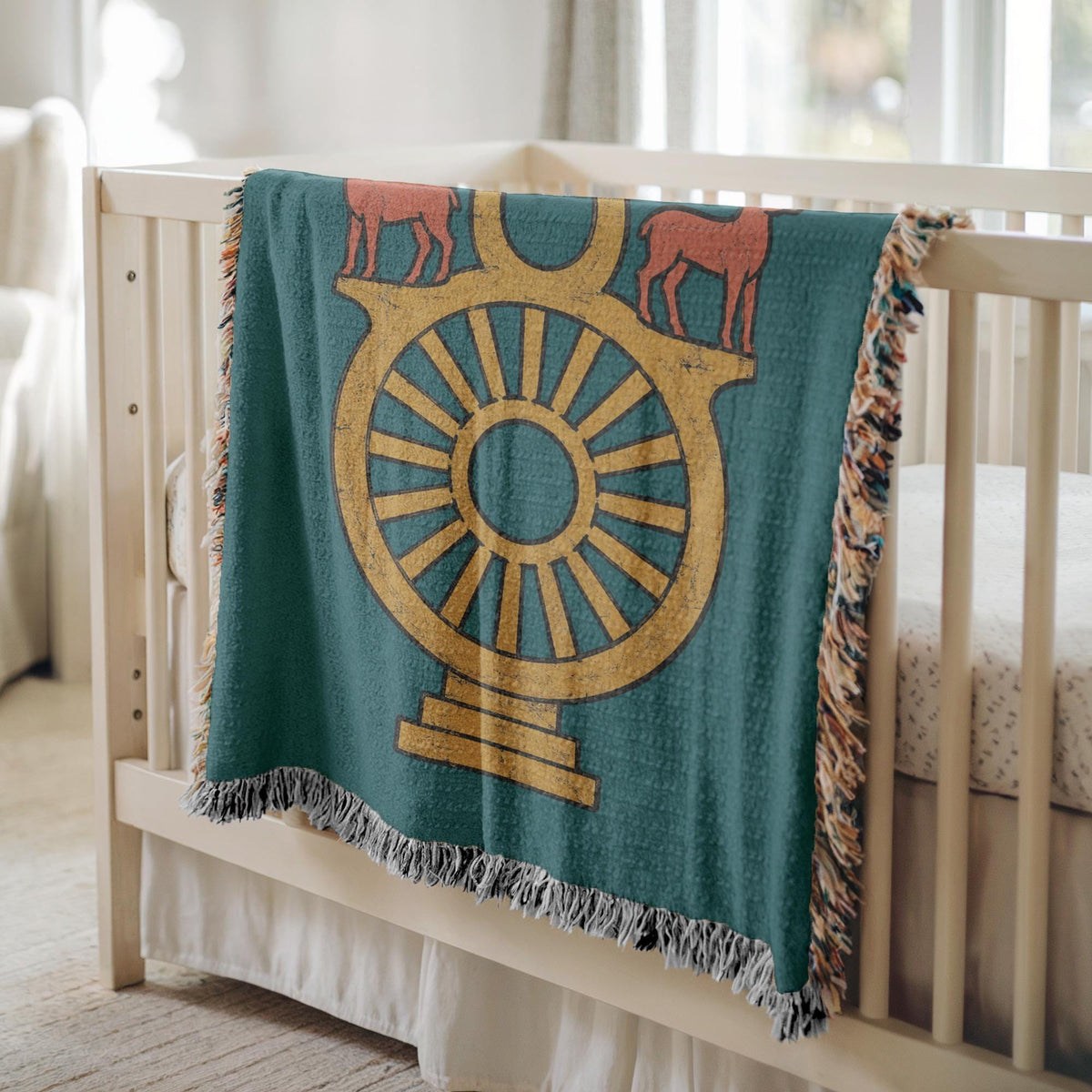 Hittite Sun Disc Woven Blanket