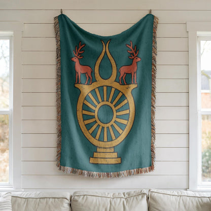 Hittite Sun Disc Woven Blanket