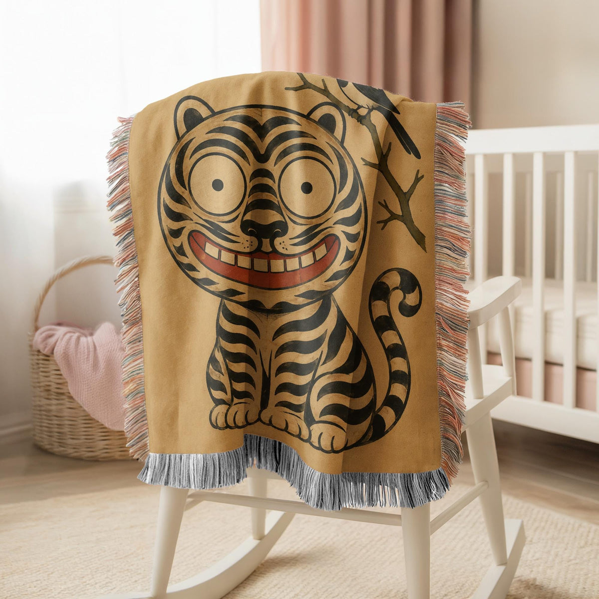 Korean Tiger Woven Blanket