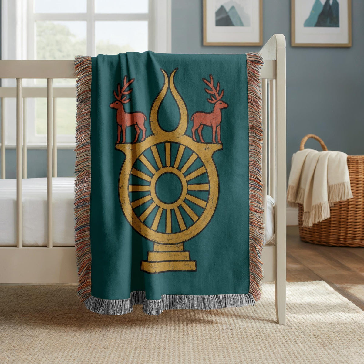 Hittite Sun Disc Woven Blanket