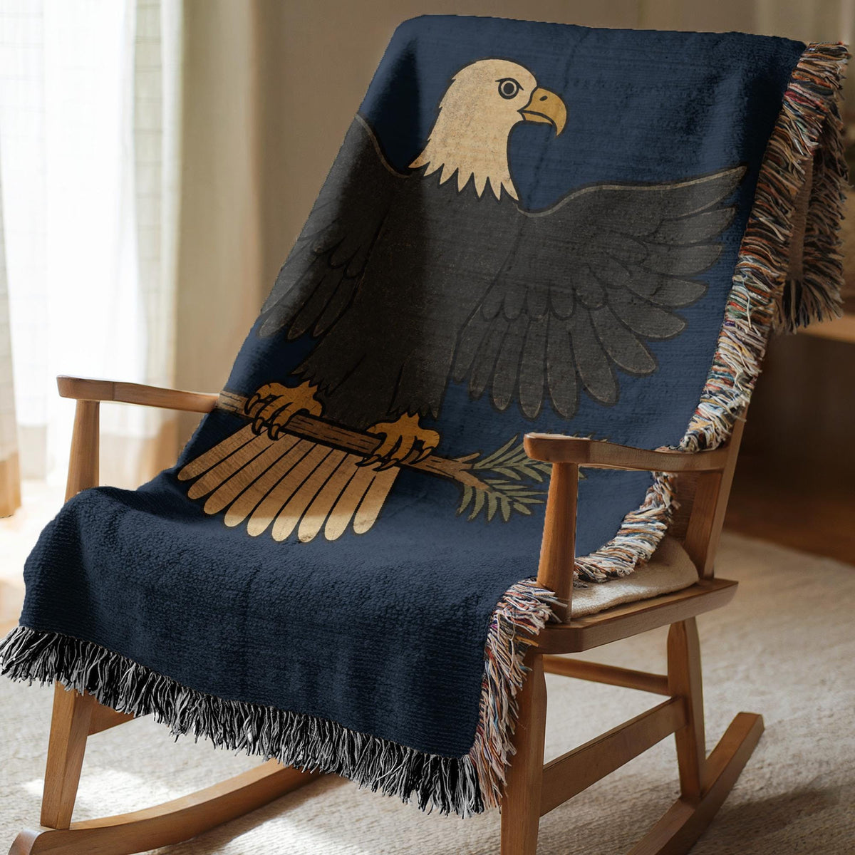 Bald Eagle Woven Blanket