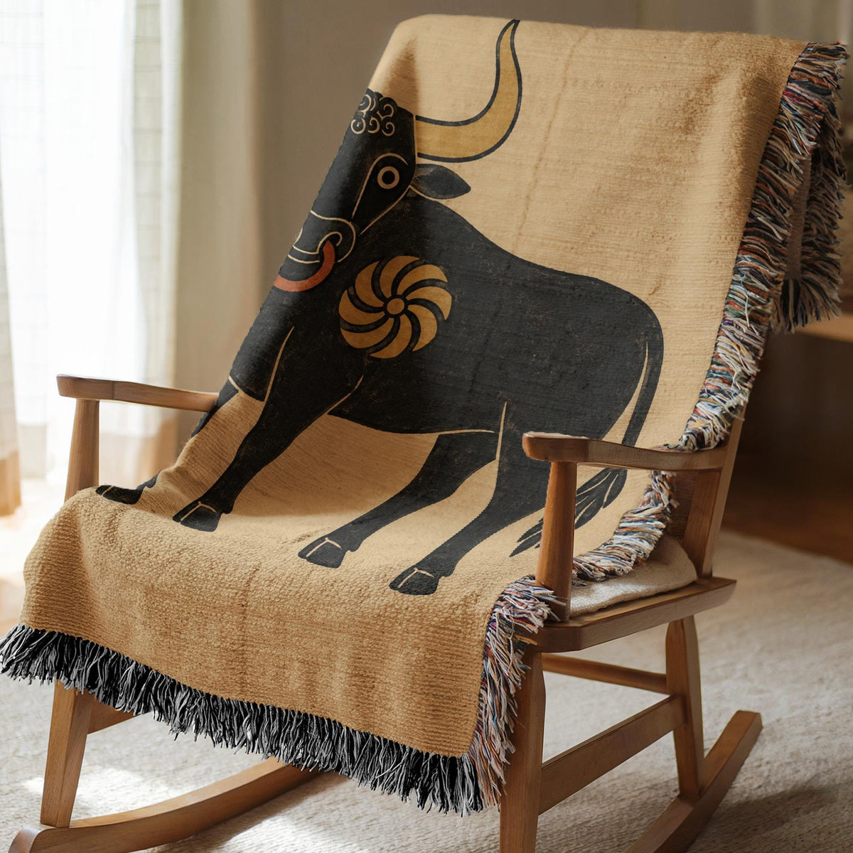 Bull Woven Blanket
