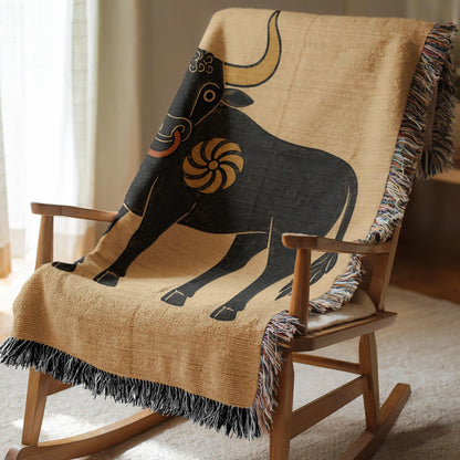 Bull Woven Blanket