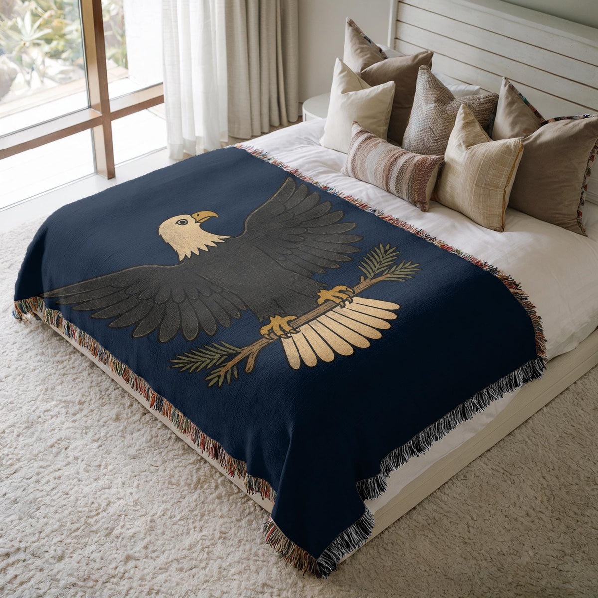 Bald Eagle Woven Blanket