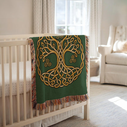 Celtic Tree of Life Woven Blanket