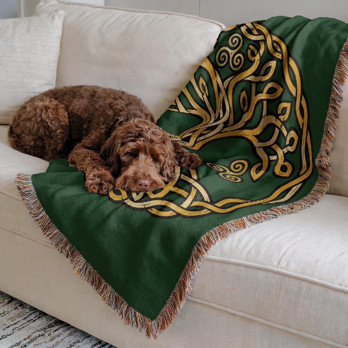 Celtic Tree of Life Woven Blanket