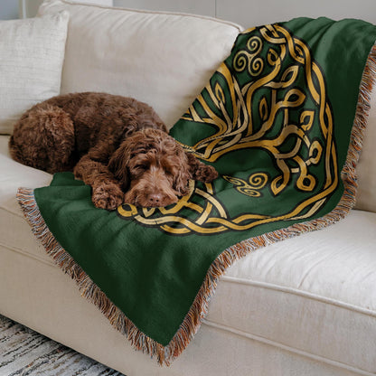 Celtic Tree of Life Woven Blanket