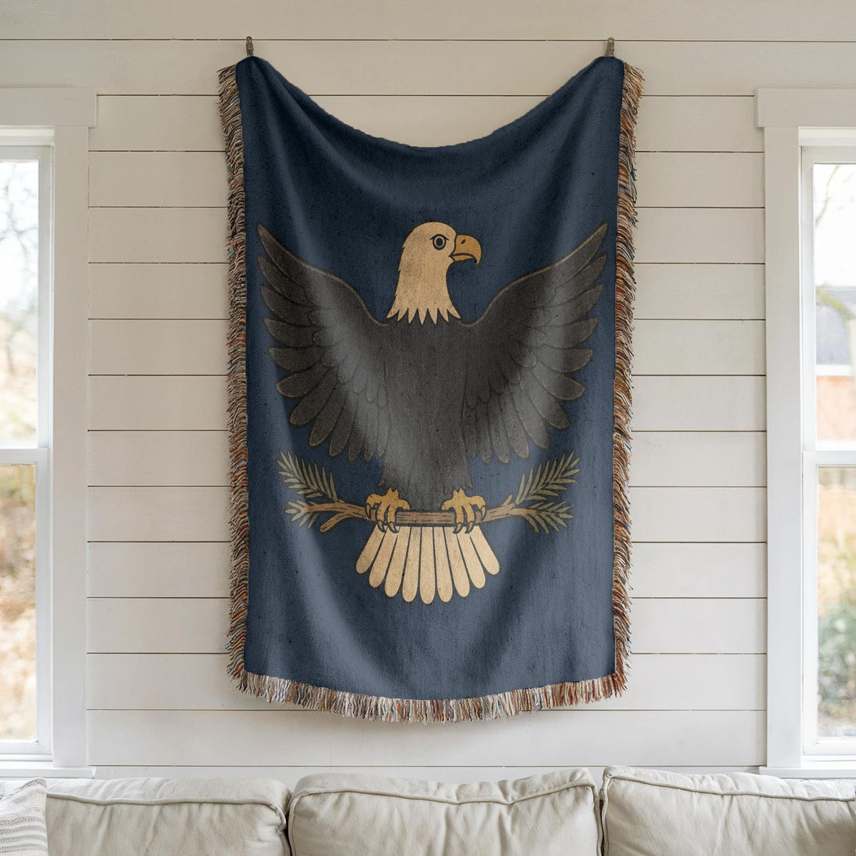 Bald Eagle Woven Blanket