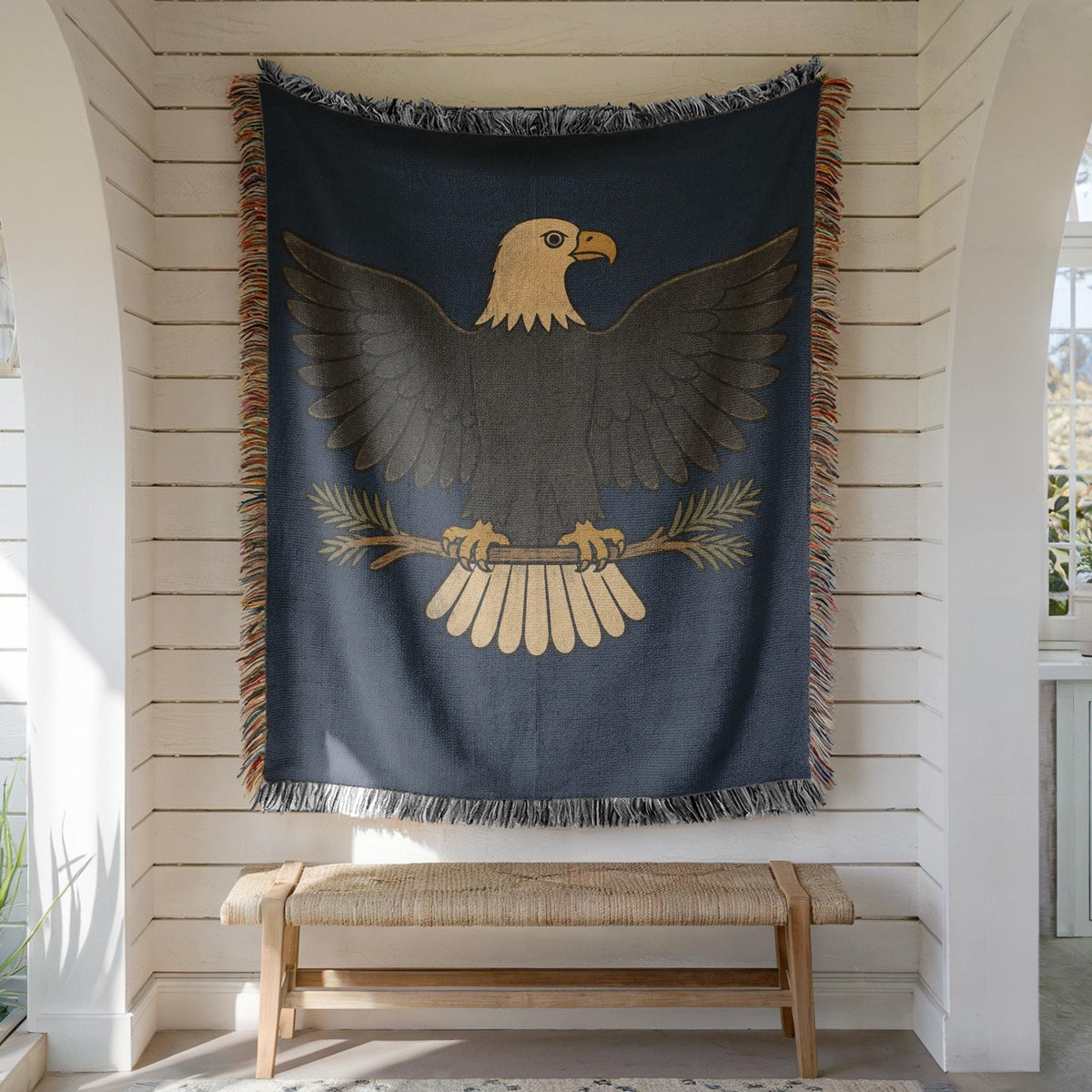 Bald Eagle Woven Blanket