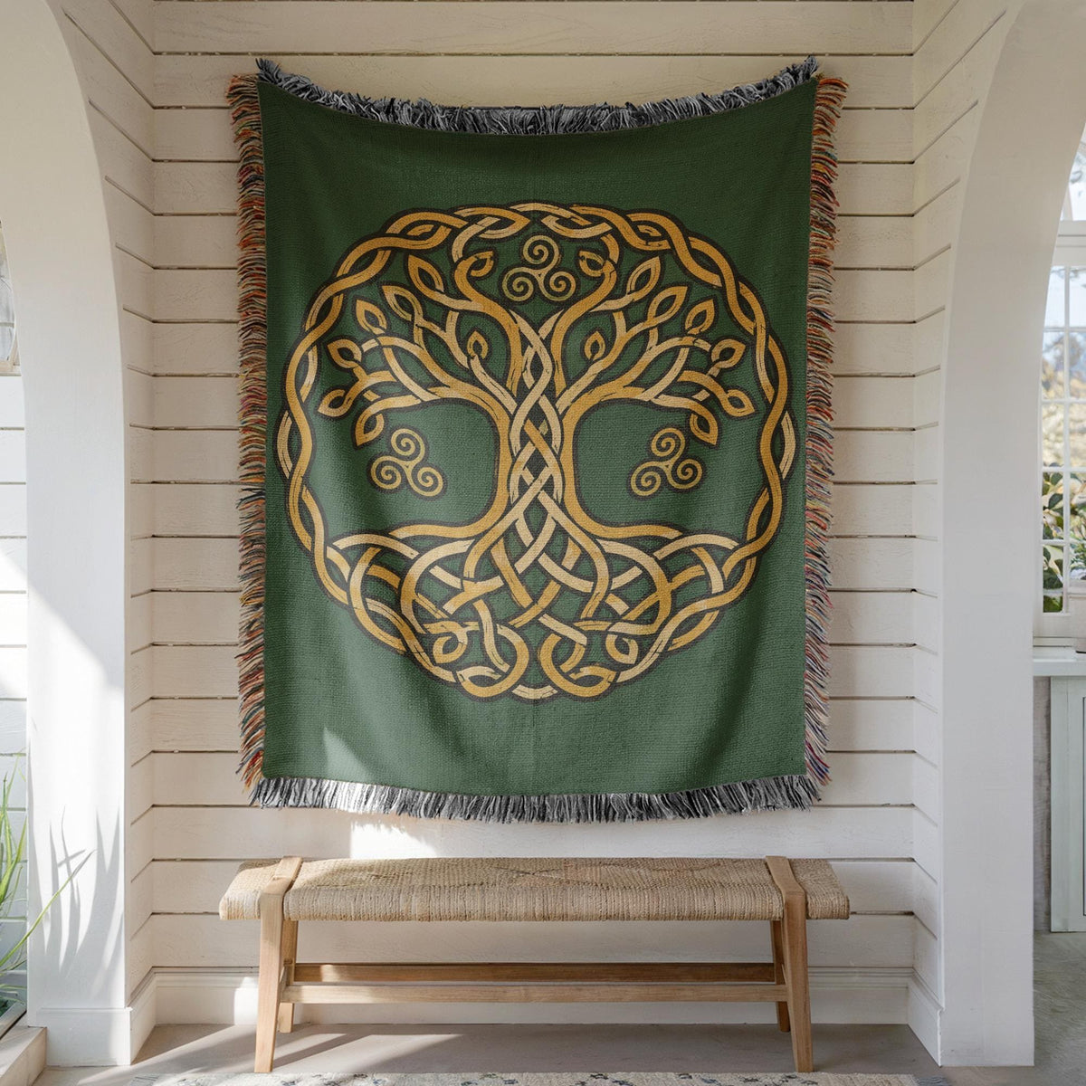 Celtic Tree of Life Woven Blanket
