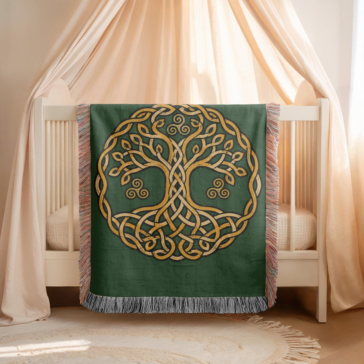 Celtic Tree of Life Woven Blanket