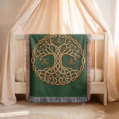 Celtic Tree of Life Woven Blanket