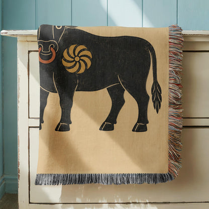 Bull Woven Blanket
