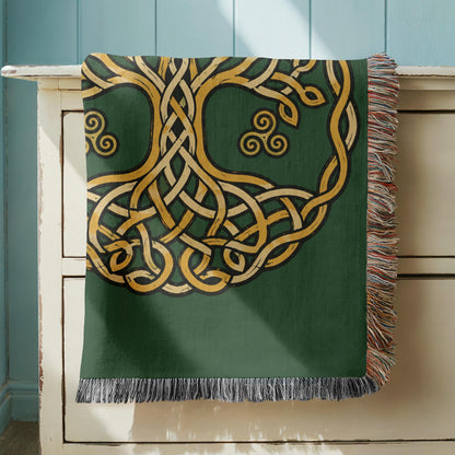 Celtic Tree of Life Woven Blanket