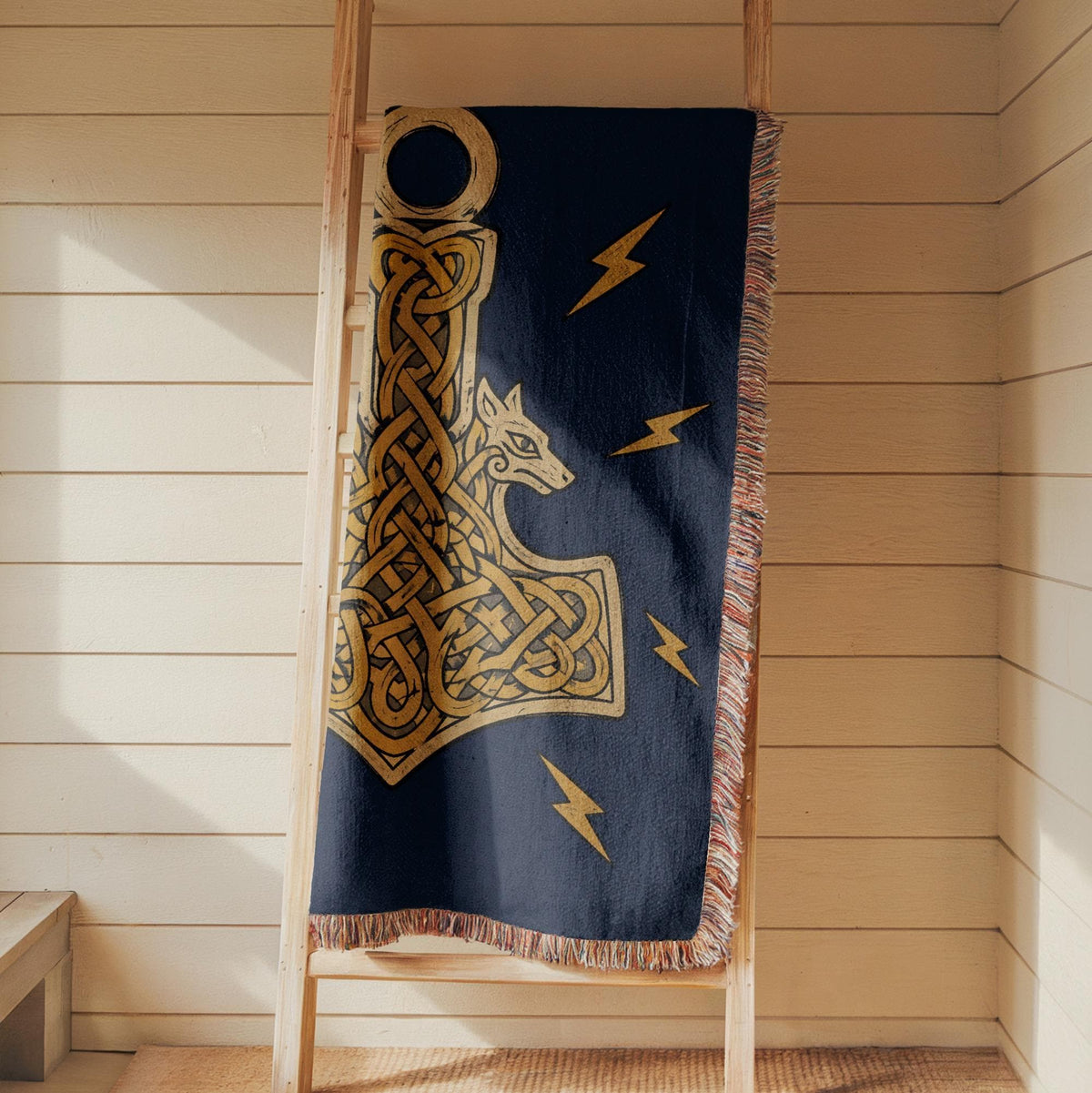 Thor Hammer Woven Blanket