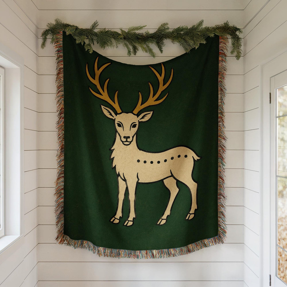 Deer Woven Blanket