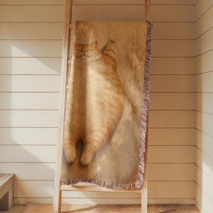 Fat Orange Cat Tapestry