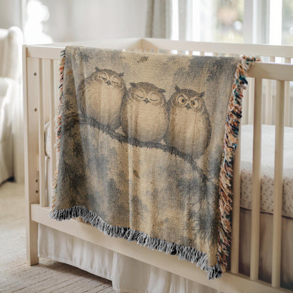 Sleepy Owl Tapestry