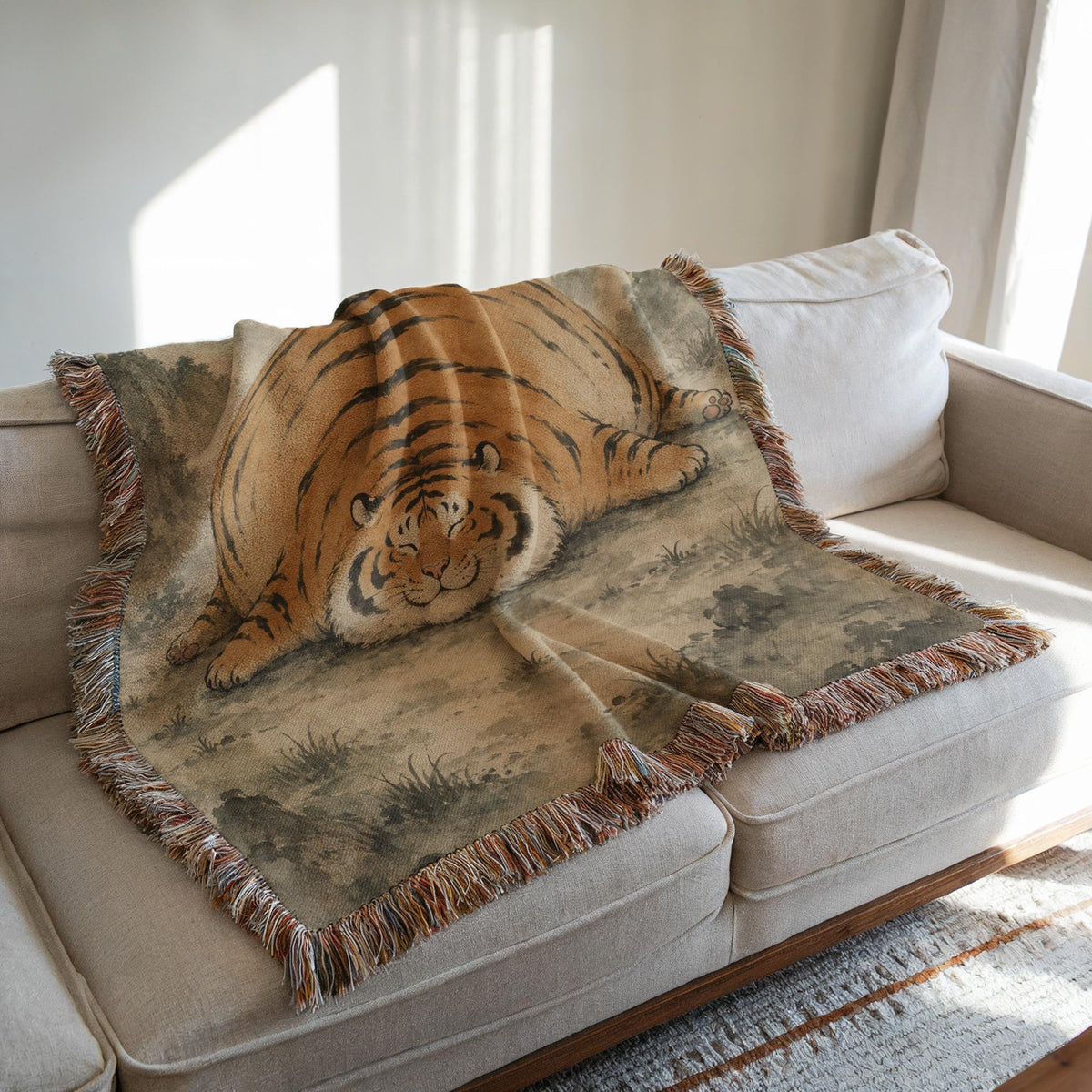 Chubby Tiger Tapestry