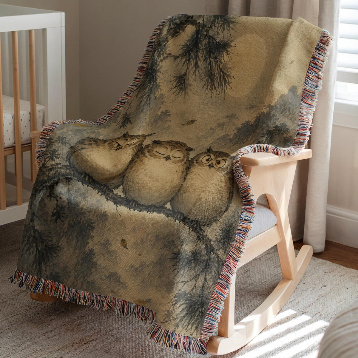 Sleepy Owl Tapestry