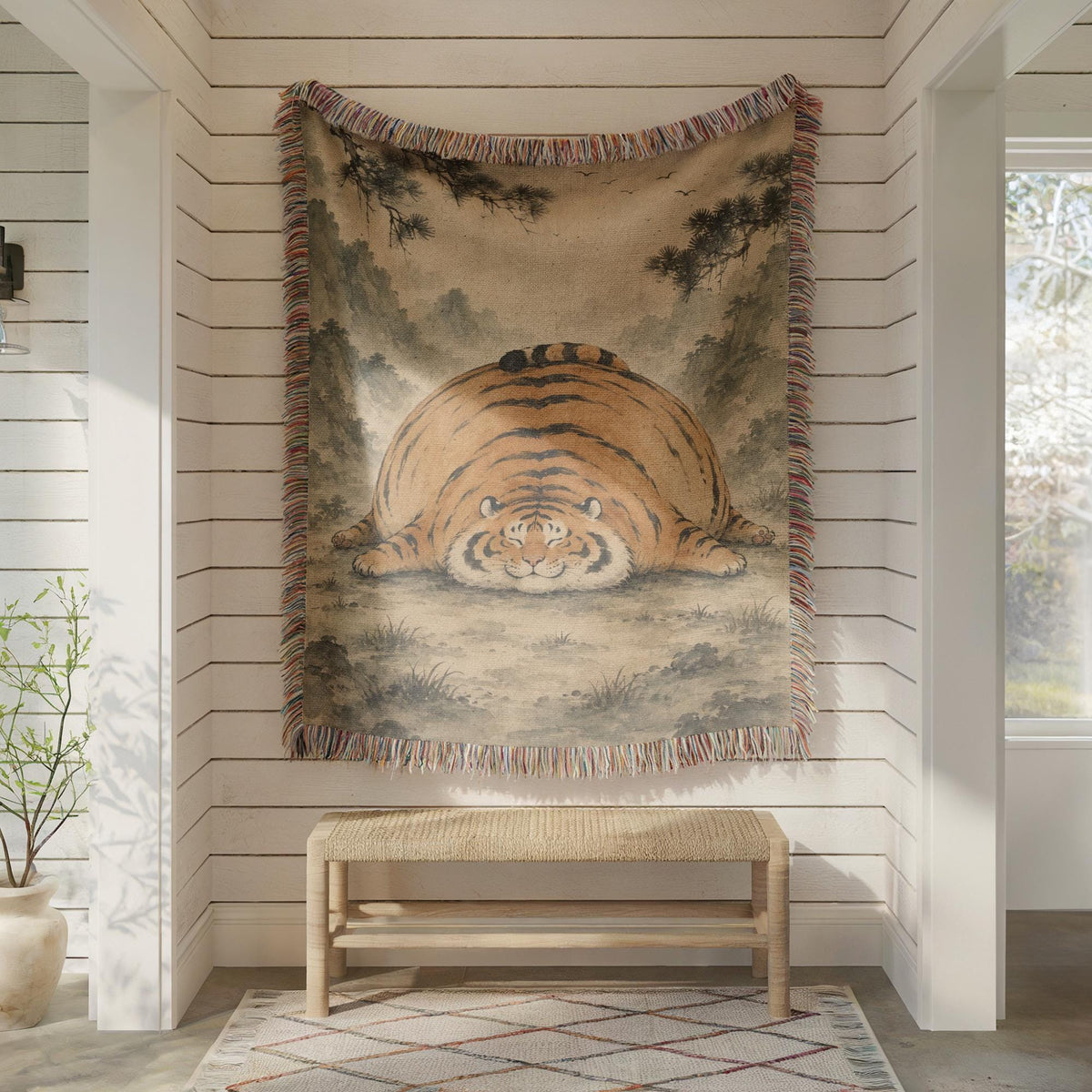 Chubby Tiger Tapestry