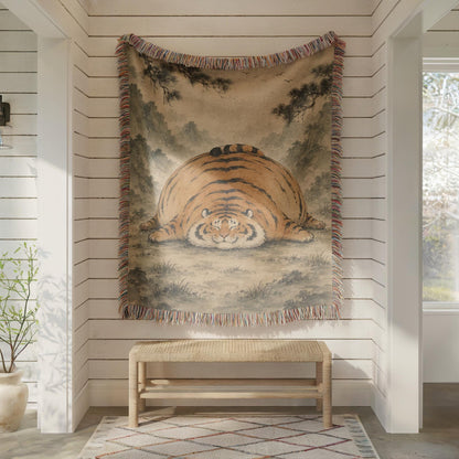 Chubby Tiger Tapestry