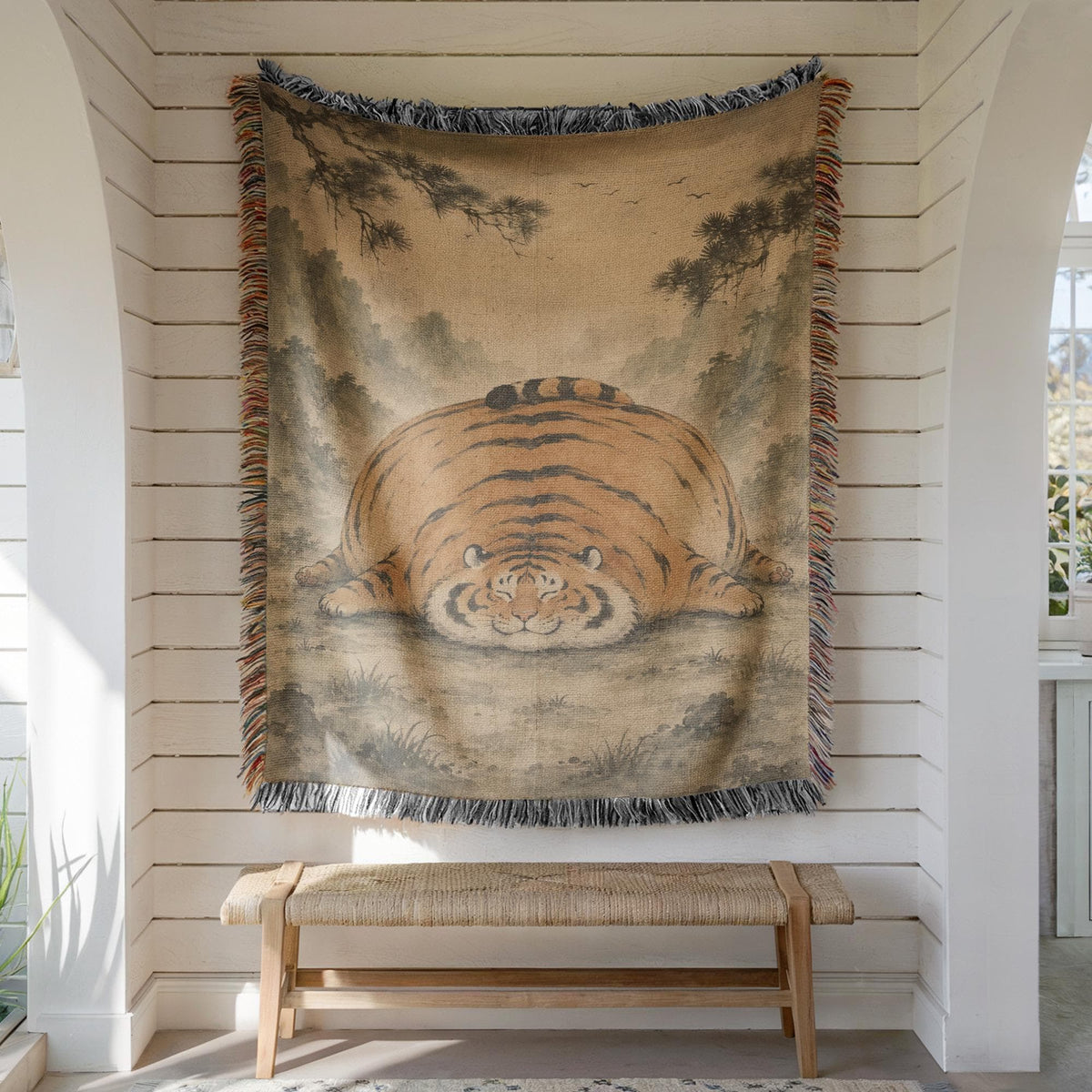 Chubby Tiger Tapestry