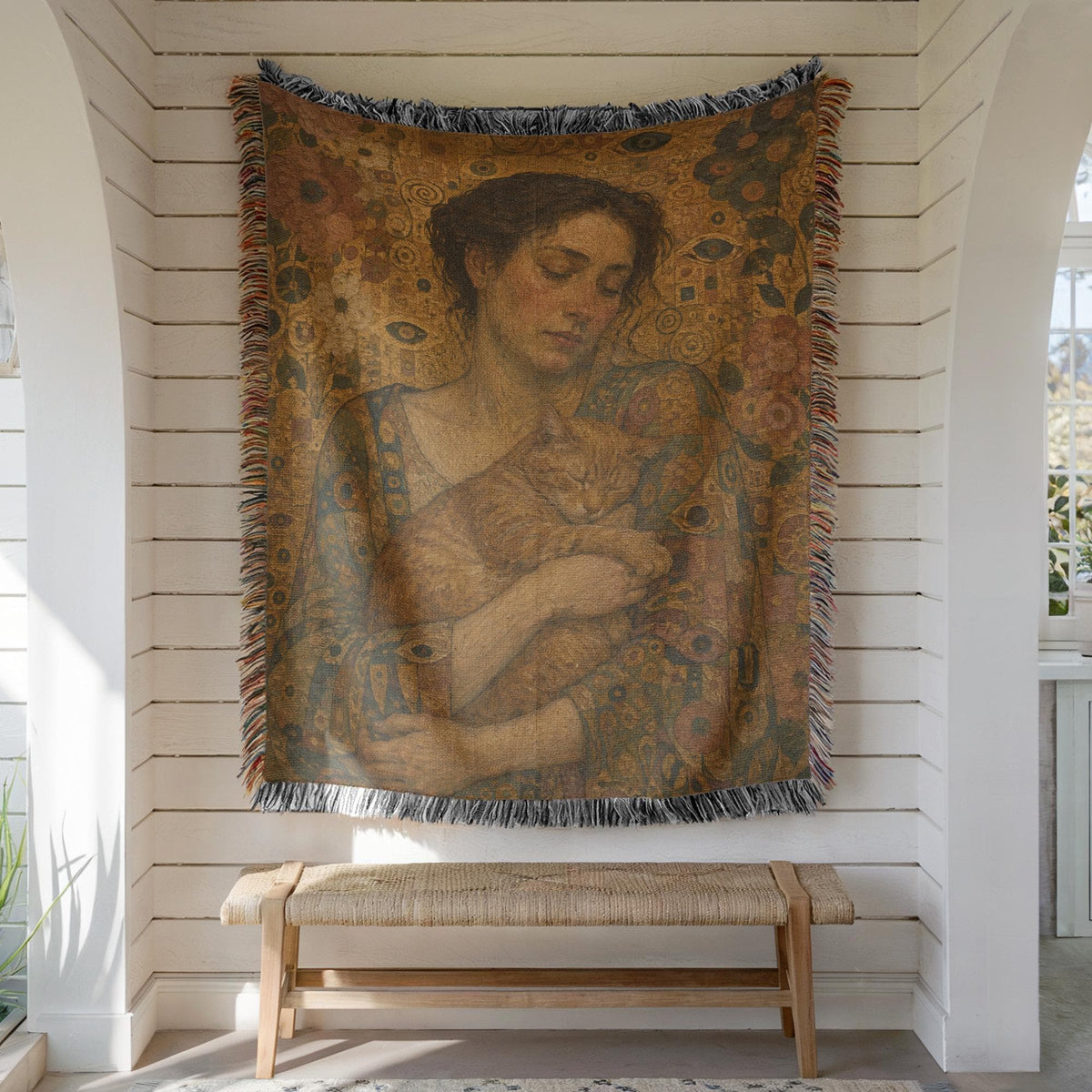Art Nouveau Cat Tapestry