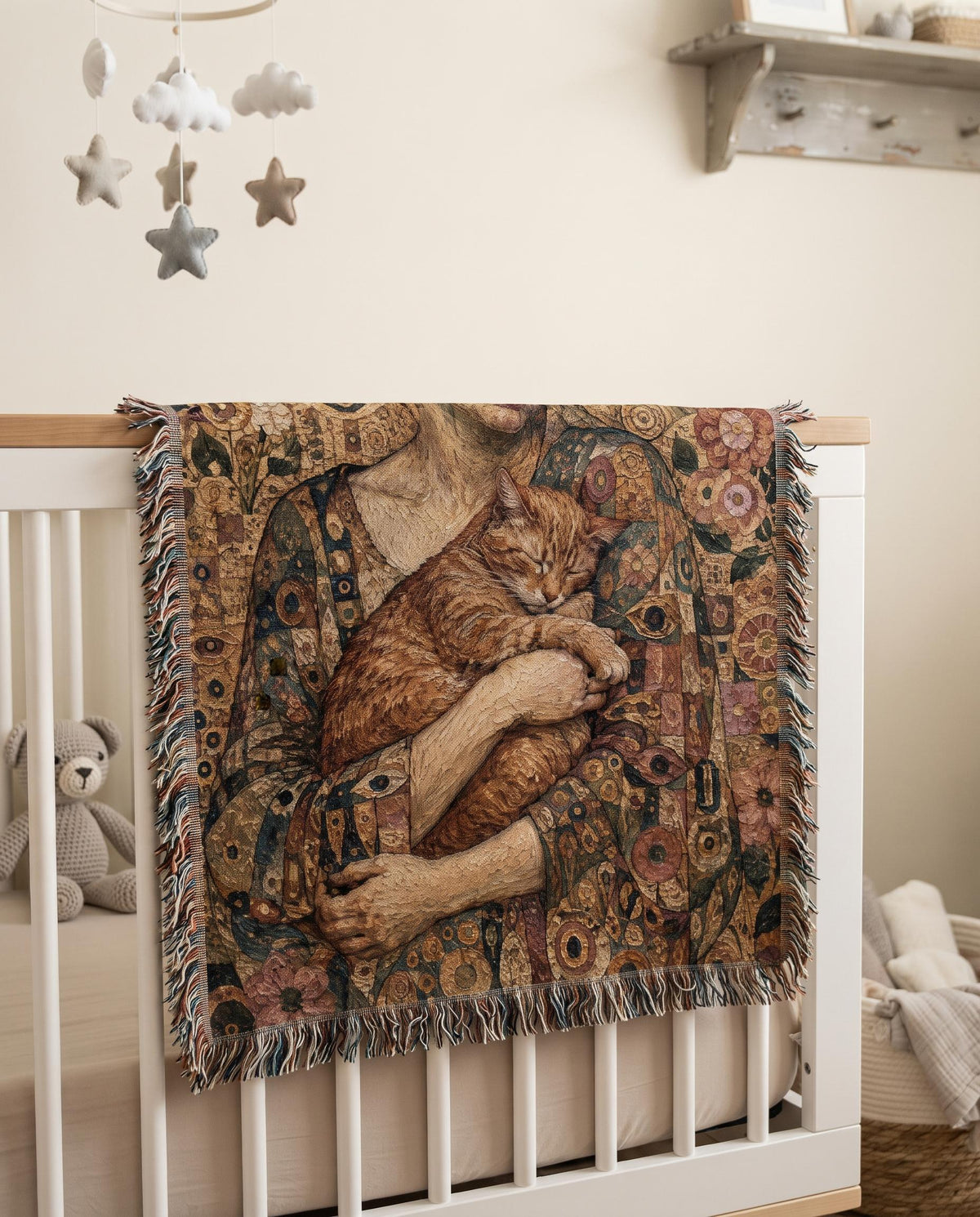 Art Nouveau Cat Tapestry