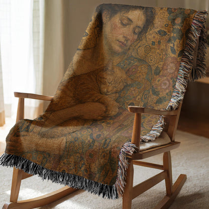 Art Nouveau Cat Tapestry