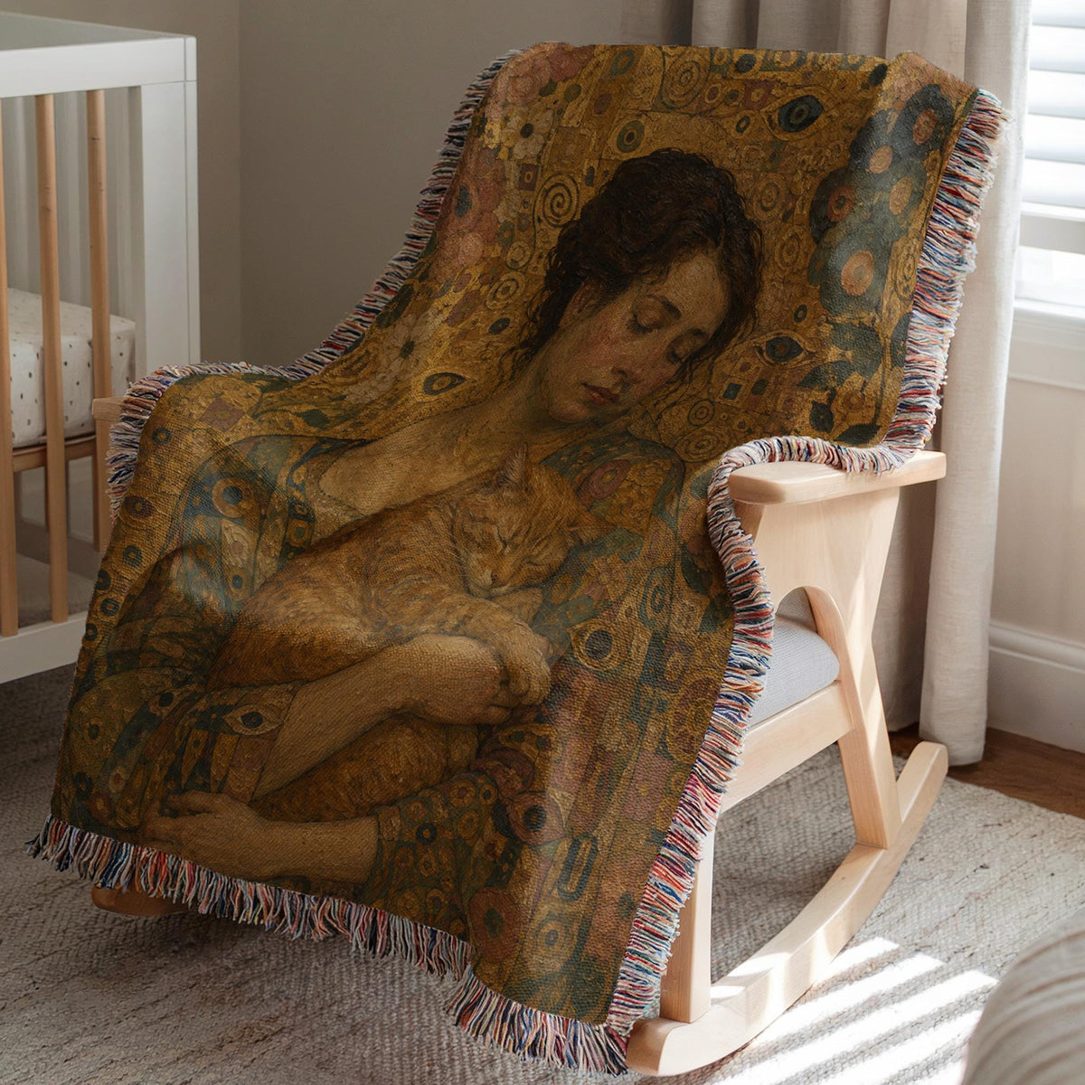Art Nouveau Cat Tapestry