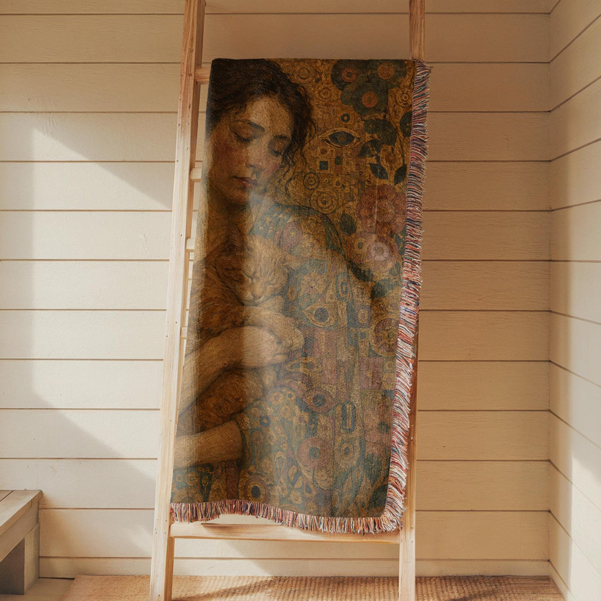 Art Nouveau Cat Tapestry