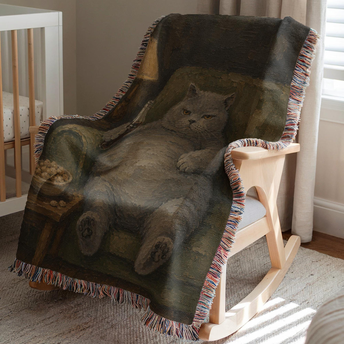 Grumpy Fat Cat Tapestry