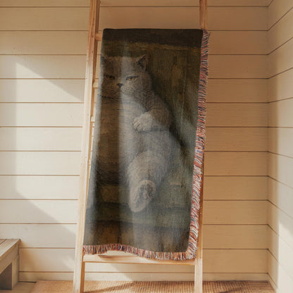 Grumpy Fat Cat Tapestry