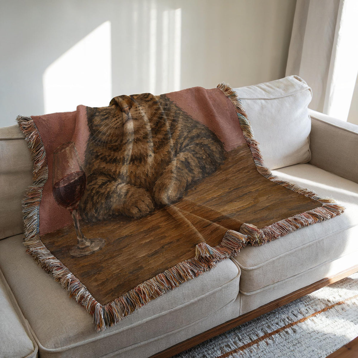 Wine Cat Tapestry